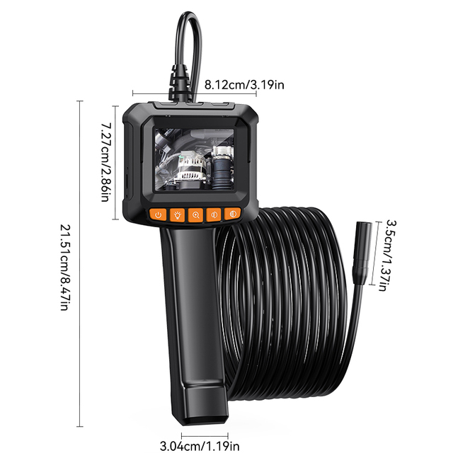 High-Definition 2.4" IPS Display 8.5mm Lens 10m Dual Lens Cable IP67 Certification 1080p 1Year Warranty Mini Camera