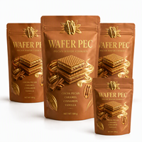 Sachet Mylar personnalisé imprimé chocolat noir expresso, mat, avec fermeture éclair, barrière à l'oxygène, pour emballage de bonbons, pochette verticale