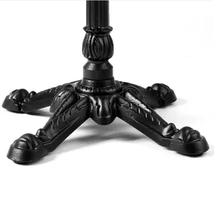 Nordique Europe Style Malaisie <span class=keywords><strong>Noir</strong></span> Blanc Marbre Rustique Long Angle <span class=keywords><strong>Droit</strong></span> Fonte Métal Forgé Pieds De Table - Product Image 3