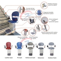 Plateforme élévatrice pour escalier / Fauteuil monte-escalier électrique à rail courbé pour personnes âgées / Monte-escalier