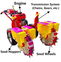 Semoir Automatique Autopropulsé à Double Rangée à Essence Haute Productivité pour Maïs et Soja avec Applicateur d'Engrais Efficace