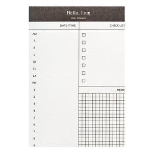 Bloc de notas personalizado barato, lista de pedidos de bloc de notas, lista de verificación de bloc de notas con horario diario - Product Image 4