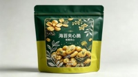 Sachet d'emballage alimentaire autoportant en PE scellé sur trois côtés, résistant à l'humidité, avec fermeture éclair facile à déchirer, finition brillante/mate pour snacks frais