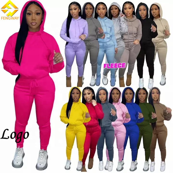 2022 осенняя одежда для девочек с изготовленным на заказ логосом толстый флисовый спортивный костюм для бега Штаны комплект из двух предметов, комплект со штанами комплект из 2 частей для женщин; Спортивный костюм; Тренировочный костюм