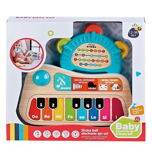 Jouet musical pour tout-petits : Clavier à capteur tactile et hochets, ensemble d'instruments de <span class=keywords><strong>musique</strong></span> avec lumières, <span class=keywords><strong>musique</strong></span> et sons d'animaux - Product Image 6