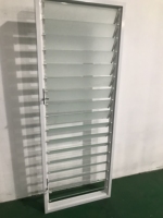 Ventana de Persiana Fija de Vidrio de Alta Calidad AMJ, Persianas Ajustables de Aluminio, Ventanas de Aluminio para Villas, Hoteles y Comercios