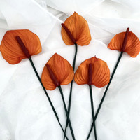 Konservierte Rote Anthurium-Flamingoblume Echte Natürliche Getrocknete Ewige Herzförmige Blume für Hochzeit Heim-Dekoration Geschenk