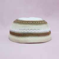 Gorro Kufi Musulmán Turco de Algodón Tejido a Máquina al por Mayor de Fábrica, Gorro Kofia, Gorro Elástico de Algodón Tupi, Gorro de Calavera Musulmán Topi Takke