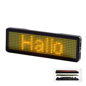 Recharge Programmable Small LED Display Screen Electronic LED Name Badge