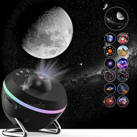 Projecteur Galaxie 134K avec disques de films, 6 couleurs, rotation, minuterie, lumière de nuit étoilée effet météore pour la décoration de la maison, chambre à coucher, cadeau