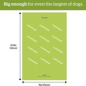 Sacs à déjections canines biodégradables et compostables en amidon de maïs, imprimés sur mesure, écologiques, parfumés ou non parfumés, verts - Product Image 2