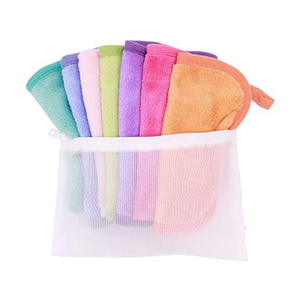 Tampons de nettoyage en microfibre lavables en machine <span class=keywords><strong>démaquillant</strong></span> réutilisable bouffées démaquillantes tampons d'eau logo personnalisable - Product Image 2