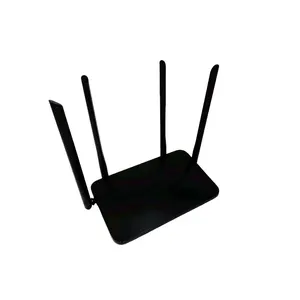 Pengaturan mudah nirkabel Router Wifi 300mbps pita tunggal 2.4ghz karton hitam cangkang SC UPC plastik FTTH FTTB jaringan FTTX 12v-0, 5A