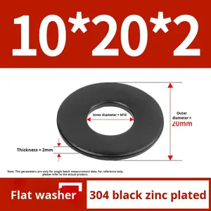 <span class=keywords><strong>Rondelle</strong></span> plate en acier au carbone à denture externe de haute qualité DIN125 ISO7089 ASTM F436/F436M trempée, diamètre extérieur 30 mm, industrie lourde - Product Image 6