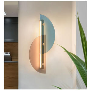 Applique murale en verre de luxe postmoderne pour les couloirs d'hôtel, restaurant nordique, art minimaliste, fond mural, chambres à coucher, mur moderne - Product Image 6