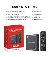 XS97 ATV GEN2 Android 12 4K TV Stick 2GB+16GB Quad Core Dual Band WiFi Télécommande vocale Ethernet