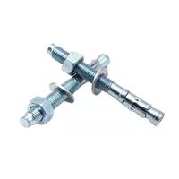 Usine chinoise zinc blanc M8 coin boulon d'ancrage en acier au carbone fixation boulon cale ancre
