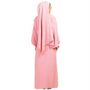 SIPO Eid – robe Abaya pour femmes musulmanes, couleur unie, dubaï, Kaftan rose, Abaya avec manches ballon, vêtements islamiques, Jilbab, 2022 - Product Image 2