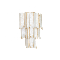 Lustre rond en coquille de capiz naturelle pour salon contemporain, décoration de luxe, lampes suspendues au plafond, lustres pour escalier