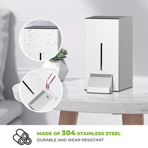 Distributeur de savon mousse mural en acier inoxydable FANDA, moderne et écologique, capacité de 1000 ml, pour les maisons de retraite - Product Image 4