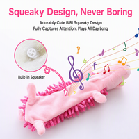 En stock Jouets à mâcher pour chiens en peluche chenille avec couineur BiBi, pour la dentition, modèles Grenouille, Hippopotame, Chien, Canard, Poulet, Cochon (six animaux) Vente en gros Personnalisé