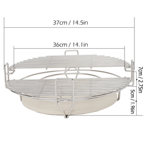 Auplex Kamado - Sistema de Cocina con Accesorios para Barbacoa de Acero Inoxidable, Parrilla para Exteriores con Diseño Moderno - <span class=keywords><strong>Divide</strong></span> & <span class=keywords><strong>Conquer</strong></span> - Product Image 3