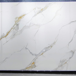 Đánh bóng thiêu kết đá cẩm thạch nhìn tấm ngói Trắng calacatta thiêu kết đá tấm cho sàn cá MAW Vàng - Product Image 6