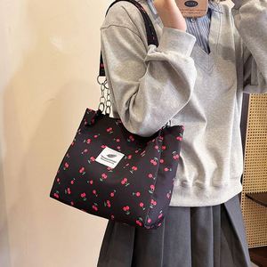 Bolso de Hombro Casual con Estampado de Cerezas a la Moda para Mujeres y Niñas, Bolso de Mano Moderno para la Oficina - Product Image 2