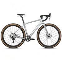 Vélo de gravier en carbone 700C, 13 vitesses, transmission électronique sans fil, frein hydraulique, axe traversant, guidon drop bar, cockpit aérodynamique, pneu 40C, 9,9 kg