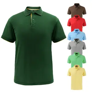 Golf Kleding Geborduurd Bedrukt Custom Design Effen Wit Zwart Golf Katoen Polyester Dry Fit Blanco Heren Polo T Shirts