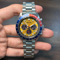 Jam Tangan Pria Seikot Bisnis Stainless Steel Quartz Dial Kristal Safir Tahan Air 100M Tampilan Kalender Jam Tangan.