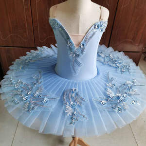 Tutu de ballet professionnel pour filles, bleu et rose, style platine, robe de soirée pour <span class=keywords><strong>ballerine</strong></span>, costume de danse pour femmes adultes, enfants et jeunes filles - Product Image 4