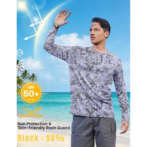 Camisa Ligera de Manga Larga para Hombre con Protección Solar UPF 50, Color Gris, para Pesca, Senderismo y Ejercicio - Product Image 4