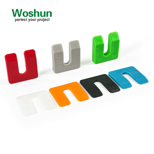 Woshun 50x47/50mm U Shape Plastic Flat Structural Tile Plastic Shims Plastic Glazing Blocks PVC Window Packers for Leveling - Product Image 5