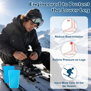 Protections <span class=keywords><strong>de</strong></span> <span class=keywords><strong>ski</strong></span> en gel, protège-tibias réutilisables pour snowboard, à insérer dans les doublures <span class=keywords><strong>de</strong></span> bottes <span class=keywords><strong>de</strong></span> <span class=keywords><strong>ski</strong></span> pour réduire la pression et offrir une protection anti-choc pour les tibias. - Product Image 4