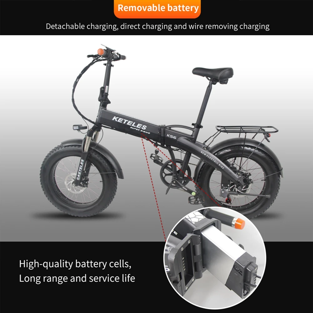 KETELES KS6 10AH 1000W folding electric bike3