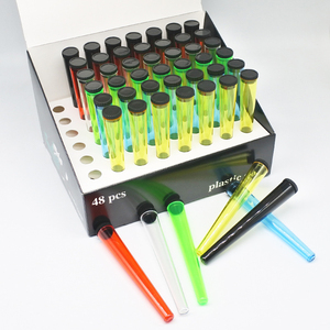 Tube en plastique transparent 48 pièces/boîte, mini tubes portables, bouteille de 98 mm, emballage étanche, porte-cigarettes scellé - Product Image 2