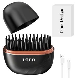 เครื่องหนีบผมมินิพกพา 0728 แบบชาร์จไฟได้ หวีร้อนไร้สาย แปรงร้อน - Product Image 2