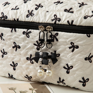 I-0497 Women's Toiletry Pouch <b>Bag</b> for <b>Travel</b> Large Capacity Professional <b>Makeup</b> <b>Bag</b> Portable Double Zipper <b>Bags</b> - Product Image 4