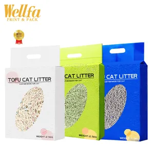 Hot Sale Custom Design 2.5kg Colorful Flat Bottom Pouch Empty Side Gusset Vacuum Cat Litter Plastic Packaging Bags With Window