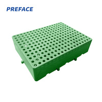 Palette en plastique industrielle Euro HDPE 600x400, petite, empilable, à face unique ventilée, écologique, pour la vente en gros