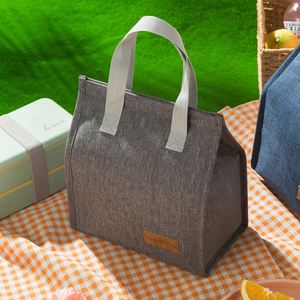 Custom Logo Printed Aluminum Foil Reusable Portable <b>Insulated</b> <b>Lunch</b> Bag & Bento <b>Box</b> Tote Bag for Household Use Women & Men - Product Image 3