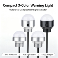 Feu de signalisation LED demi-sphérique monobloc 3 couleurs, mini, étanche, pour équipement CNC 12V 24V