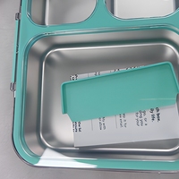 Boîtes à bento pour étudiants, mignonnes, 3 compartiments, anti-fuite, sans BPA, en acier inoxydable, couvercle en Tritan, 800 ml, écologiques, pour une fraîcheur durable