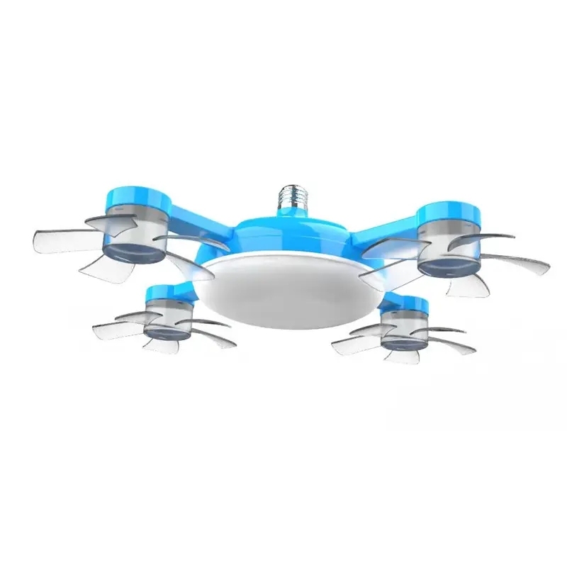 2025 New Arrivals LED Light Source Foldable Dron-Shaped Remote Controlled Restaurant Ceiling Fam Lamp