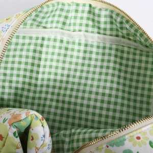 Bolsa de Maquillaje Floral Personalizada para Mujer, 4 Tamaños Disponibles, Bolsa de Almacenamiento con Estampado DIY, Interior de Algodón con Rejilla Verde, Organizador de Cosméticos Portátil de Viaje - Product Image 5