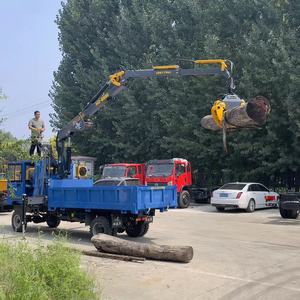 מנוף טלסקופי רכוב על משאית עם גריפר לעצים, גריפר עץ רכוב על גרור, מניפולטור הידראולי, זרוע מתקפלת, מנוף אחיזה לעצים - Product Image 4