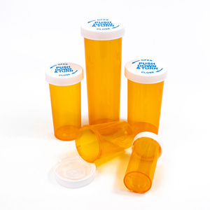 Frascos de plástico coloridos con tapa reversible Amber Thumb Tab para pastillas y medicamentos - Product Image 6