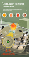 WONEGG New Egg Candler Poulet Canard Oie Caille Pigeon Oeufs Incubateurs pour œufs à couver avec tourneur automatique