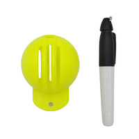 Outil de marquage de balles de golf avec stylo inclus, gabarit léger en plastique ABS pour dessiner des lignes sur les balles